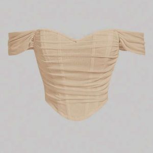 Off the shoulder mesh top